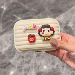 Portable Dispensing Pill Box Mini Seal Moisture-Proof Carry Small Tablets Seven Days a Week Multi-Grid Cute Storage Box