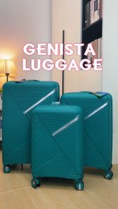 KENZZO GENISTA Travel Luggage Beg Bagasi Lightweight 4 Wheels 360 Rotation Luggage PP Zipper Suitcase for Business Trips