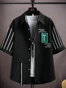 Ice Silk Short Sleeve Shirt: A Breathable Lightweight Polyester Top for Men & Teenagers