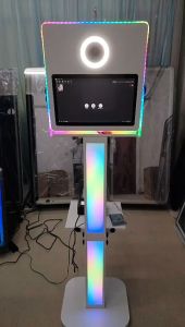 Ready✅15.6 Inch Photo Booth with Printer Led Frame Selfie Magic Mirror HCFQ Machine Party Touch Screen Mesin Portable