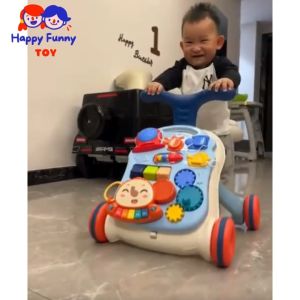 TOY😊พร้อมส่ง💯 รถหัดเดิน 2in1 เป็นโต๊ะมหาสนุกได้  รถผลักเดิน ปรับระดับได้ สีสดใส รถขาไถ ของเล่นเด็ก