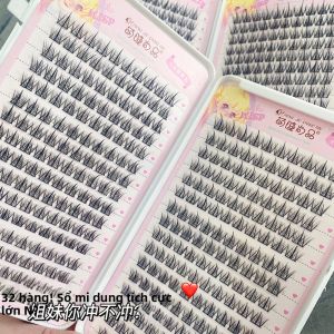 MENGJIESHANGPIN | Mengjie Shangpin 32 hàng dung tích lớn giả mày sách tự nhiên giả mày dễ sử dụng cho phụ nữ giả mày bằng sợi tổng hợp