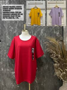ATASAN WANITA18029-W KATUN SPANDEX BIGSIZE JUMBO LENGAN PDK LD 120 CM FIT 2L-6L BB 100 KG MISSMODE SVL