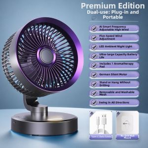 YIKEREN | Quiet Powerful Small USB Charging Desk Fan