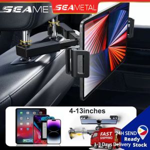 SEAMETAL Backrest Car Tablet Holder Headrest Back Seat for iPad Mount Adjustable Backseat Cellphone Stand fit 4-13 inch