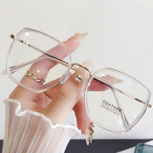 แว่นตาป้องกันแสงสีฟ้าแสงสีฟ้า แว่นตากันแดดสำหรับผู้หญิงแว่นตาแว่นสายตาสั้นเลนส์ออโตเมติก ออกแดดเปลี่ยนสี UV400 แว่นกรองแสง ผญ