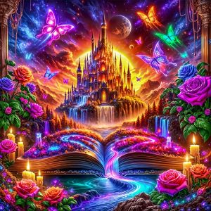 Kayou | Jigsaw Puzzles 500/1000 PCS Adults Dreamy Fairy‑Tale Book Castle Home Puzzle Stress Relief Toys Landscape Puzzles Festival Gift