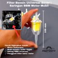 Filter Bensin Universal Besar | Saringan BBM Motor Mobil | Fuel Filter Transparan Anti Kotoran | 10 cm. 