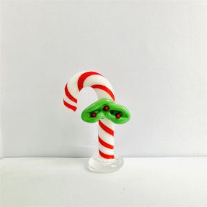 Christmas Decorative Miniature Glass Candle Holder Scene Cute Tabletop Decoration Christmas Tree Ornaments Gift for Friends