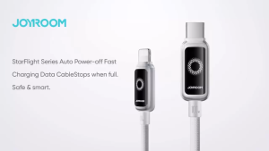 JOYROOM SA55 Star Flight Premium Series Fast Charging Cable 1.2m with Automatic Power Off & Clear Indicator Light for Smartphones and Electronics Nylon braided armor cable USB A to iPhone Lightning