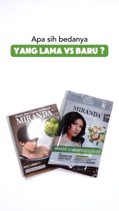 Miranda Magic Shampoo Color Sachet | Pewarna Rambut Instan | Dark Brown | Natural Black