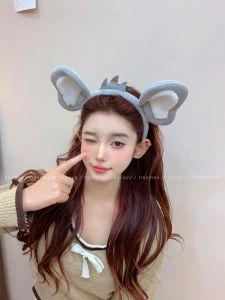 เครื่องประดับผมหูคุณหมีกัวลา Adorable สำหรับผู้หญิง 2024 ใหม่ คลิปผมสูง ดูใบหน้าเล็ก ตกแต่งผม วัสดุอื่นๆ