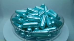 1000pcs Size 0 Pearl Powder Blue/Pearl Powder Blue Color OSPA High Quality Empty Gelatin Capsule