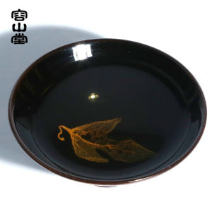 Rongshantang Gude Ceramic Wooden Blade Tea Cup Handmade Tea Tasting Cup Master Cup Business Temmoku Cup Kung Fu Single Cup