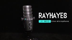 RAYHAYES USB Microphone with XLR Noise Canceling Mic Gain for Gaming Podcasting Live Streaming Recording