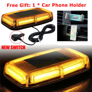 ⭐️【High Quality+In Stock】⭐️MA 6LED Amber Warning Strobe Flashing Light Recovery Magnetic Beacon 12/24V 14 Flash Modes (New Switch)