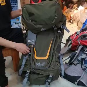 Balo Jack Wolfskin 60 lít màu đỏ chính hãng - Balo leo núidu lịchtrekking
