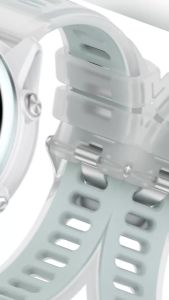 22mm 20mm Transparent Two-Tone Silicone Strap For Garmin Forerunner 570 265 255 165 55/Vivoactive 6 5 4/Venu Sport Band Bracelet
