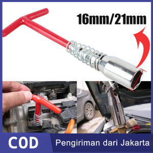 AUTOFun kunci pas soket Alat Pelepas Busi T-Handle 16/21mm