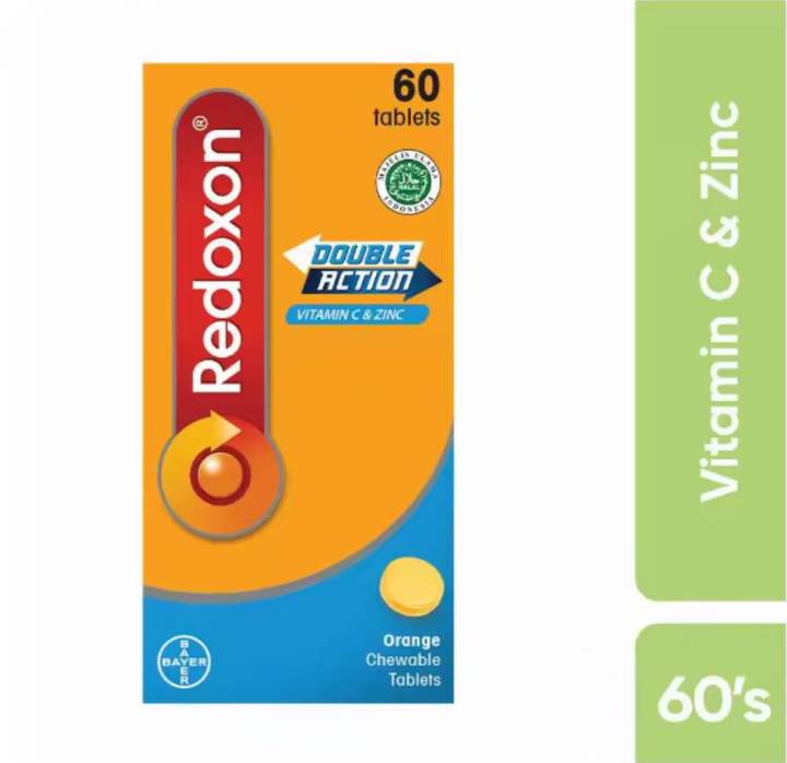EXP 08/25 Redoxon Double Action Vitamin C & Zinc Chewable Tablets Orange 60’S Lazada Singapore