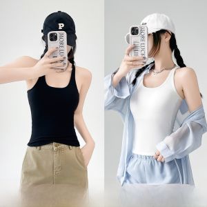 MiiOW | เสื้อกั๊กสายเดี่ยวแขนกุดสำหรับผู้หญิง MiiOW Cat Lady ฤดูร้อนปี 2025 ไม่ต้องใส่เสื้อชั้นใน เสื้อคลุมแบบมีแผ่นเสริมหน้าอก หลังสวย