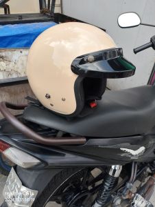 HELM BOGO RETRO SOLID DEWASA PRIA WANITA UKURAN ALL SIZE MODEL PET BUKAN CARGLOS