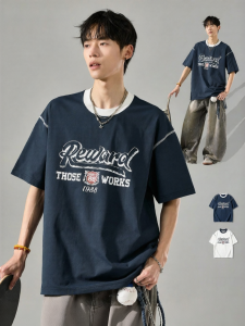 SZON | Áo In Hình Phong Cách Harajuku Vintage Đại Học Mỹ