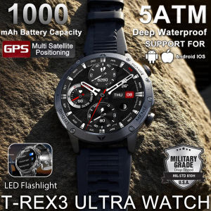 T-REX3 Men Outdoor Sports Smart Watch 1000mah battery 1.7 inches HD Screen Display Heart Rate BT Call 5ATM Waterproof Bracelet