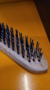 Tolsen Steel Wire Brush (3 Lines  4 Lines  5 Lines) Wooden Handle