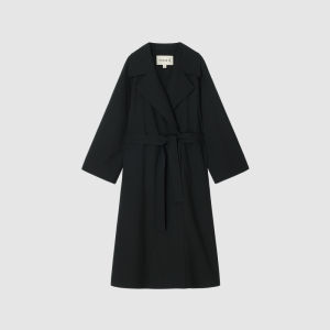 ICICLE | Fine Wool Plain Weave Single Button Trench Coat