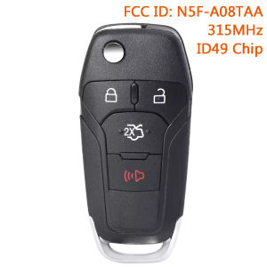 KEYECU N5F-A08TAA 315MHz Remote Key Fob for Ford Fusion 2013 2014 2015 2016 3248-A08TAA 164-R7986 ID49 Chip 4 Buttons