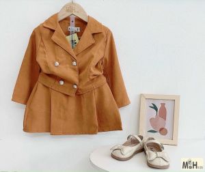 Sét Váy Vest  bé gái  Sét áo vest tiểu thư 2 chi tiết áo Vest kèm chân váy xếp ly cực sang chảnh