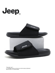 รองเท้าแตะลำลองสำหรับผู้ชาย JEEP ส้นแบนพื้นยางสวมใส่สบาย รองเท้าแตะกลางแจ้งฤดูร้อนสำหรับผู้ชาย รองเท้าแตะสำหรับใส่ในบ้าน กันลื่น สีสันสดใส