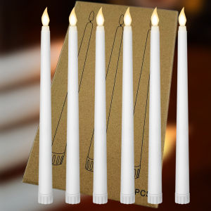 6/12pcs LED Flameless Taper Candles Flickering Electric Long Candle Light Dinner Candle Candlesticks Decor Party Wedding Home