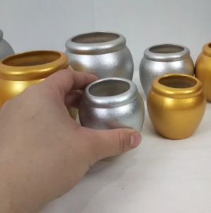 โอ่งเงิน โอ่งทอง (แพ็คคู่)  โอ่งเงินทองตั้งศาล ถวายศาลพระภูมิ ศาลเจ้าที่ ศาลตายาย