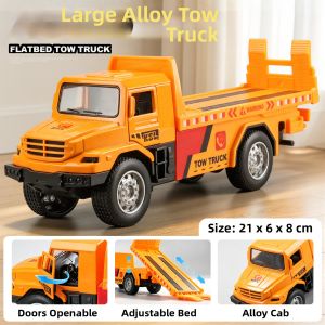 Alloy Road Rescue and Flatbed Toy Truck for Boys 3 to 6 Years Old