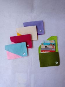 amplop/dompet kartu bahan kain flanel