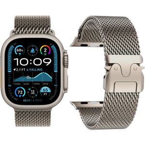 Milanese Loop Watch Band 49mm 46mm 45mm 44mm 42mm Stainless Steel Replacement Band for iWatch Series 8 7 6 SE 5 Ultra2 Bracelet