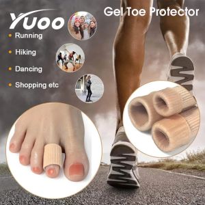 YUOO 1PCS Silicone Pain Relief Toe Tube Separator Gel Foot Finger Protector Fabric Bunion Corrector Corn Callus Orthopedic Pads