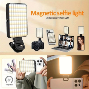 Lampu LED Live Streaming VLOG 3in1 Color Mobile Phone Fill Light Rechargeable