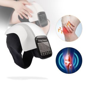 Electric Knee Massager Hot Compress Knee Relaxing Vibration Massager Kneecap Laser Infrared Shoulder Massager Relive Joint Pain