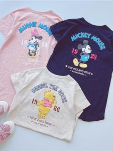 Cute Girls Loose Fit Pure Cotton Short Sleeve Dress Soft A-Line Skirt Casual Summer Childrens Clothing Princess Style