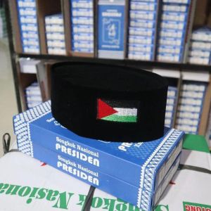 Peci Palestina Gratis Bordir Nama Anak/Dewasa Songkok Nasional Palestina Bordir Nama Sendiri Request Suka Suka