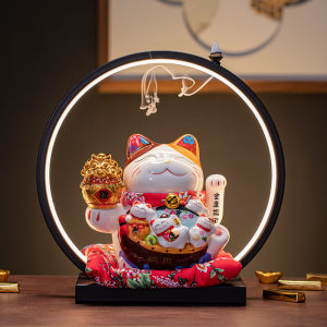 Electric Waving Arm Lucky Cat Figurine Large