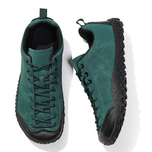 RUCHI 4E Wide Men Hiking Shoes breathable PU Leather Women Walking shoes wide feet big foot bones valgus toes deformed feet injured feet elderly walking shoes Big Size 46 47 48