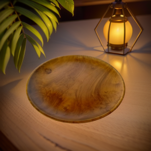 Piring Makan Kayu Jati Kwalitas Premium Diameter 20 cm