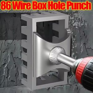 Square Drill Hole Opener Electric Hammer Hole Expansion Plumber Electrician Wall Slotting Installation Socket Tool Accessories