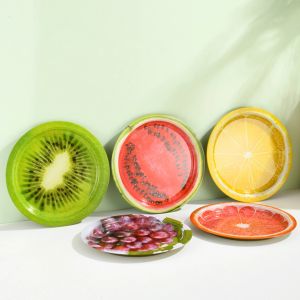 FH-C1235 Piring Buah Nampan Saji Bentuk Buah Tahan Karat Serbaguna / Wadah Piring Saji Fruit Plate