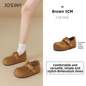 Josiny | Thick Bottom Winter New Fur Lined Birkenstocks