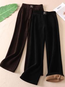 กางเกงขายาวทรงตรงหนาสำหรับผู้หญิง กางเกงขายาวทรงขากว้างเอวสูง กางเกงขายาวทรงสลิมฟิต กางเกงขายาวทรงตรงสำหรับผู้หญิง